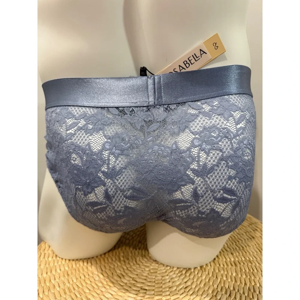 Cosabella Never Say Never Sports Brief Blue Diamond Lace Men's Size M NWT‎